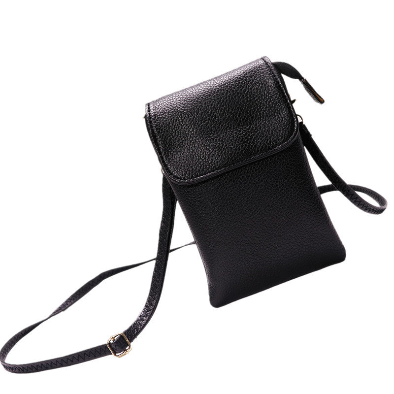 Retro Mini Multi-compartment Mobile Phone Shoulder Messenger Bag