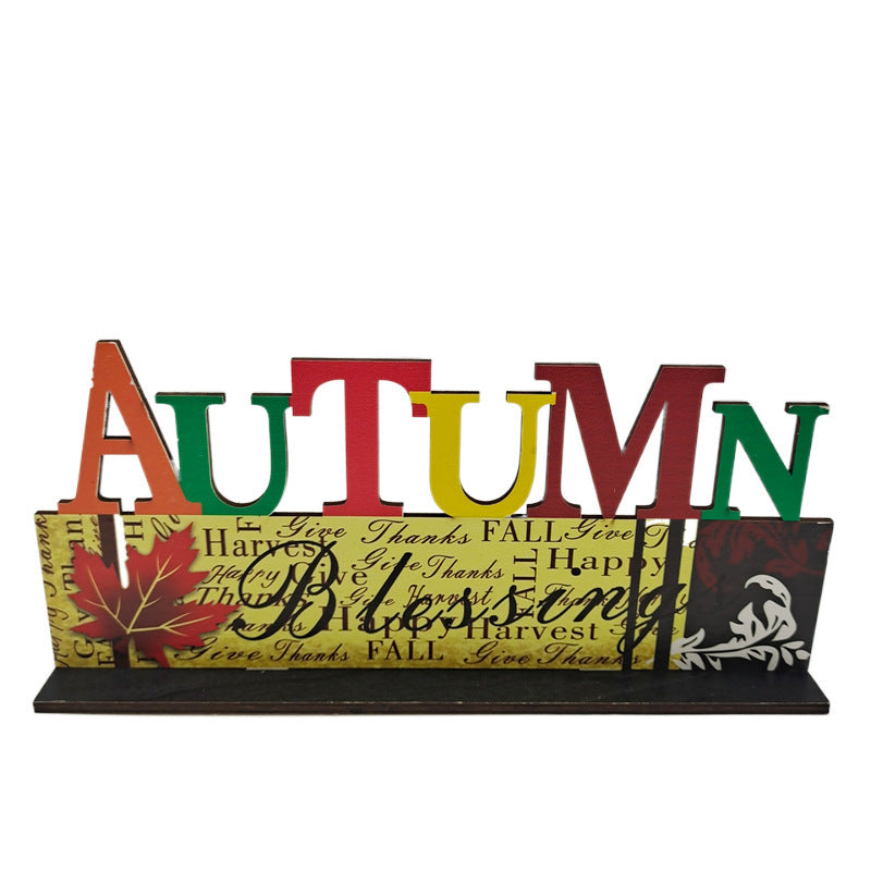 Thanksgiving Wooden Fall Signs Table Decorations Harvest Party Fall Table Centerpieces Autumn Wood Ornaments For Dining Table