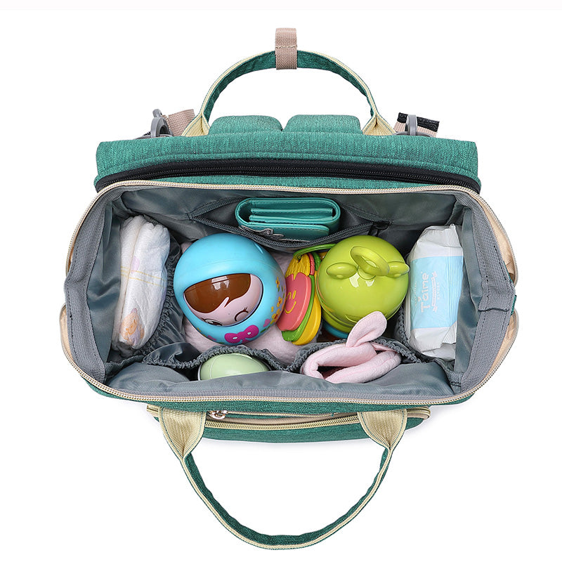 Mochila multifuncional para mamás y papás, bolsas para cama de bebé