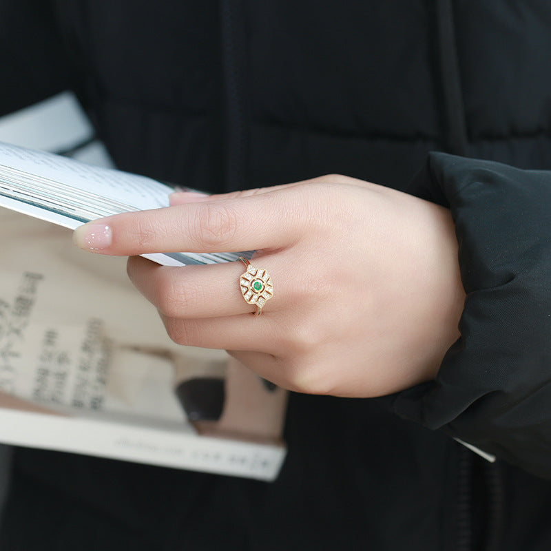 Emerald emerald ring