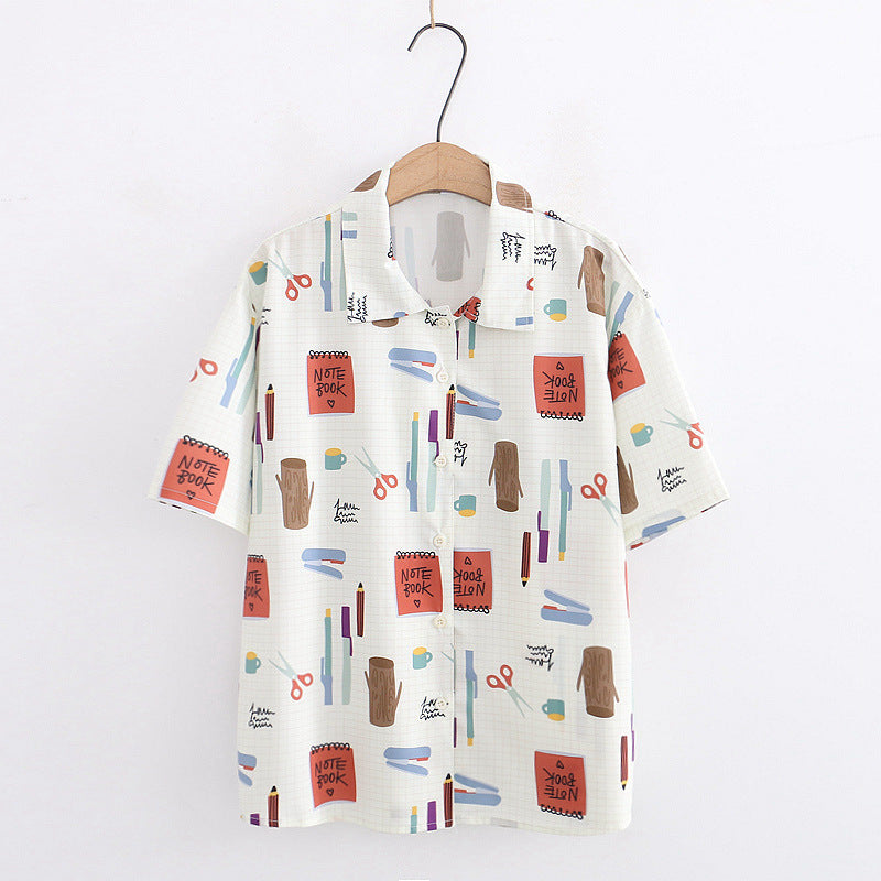 Summer loose student shirt