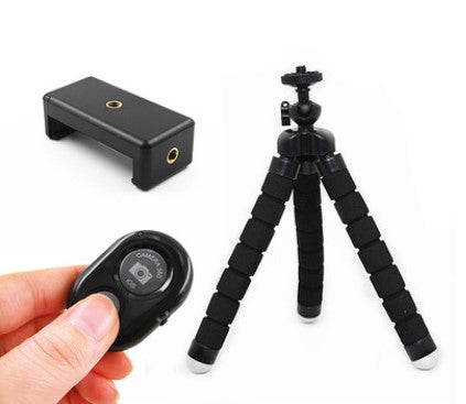 Compatible con Apple, teléfono móvil Mini trípode Pulpo Flexible Soporte para Smartphone Soporte de Clip Estabilizador de Montaje Agarre de vídeo Monopie Mesa Gorillapod