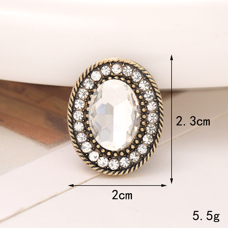 Jeans Button Hole Shoes Diy Accessories Bright Crystal Classic Style Ornament Accessories Upper Pearl Flower