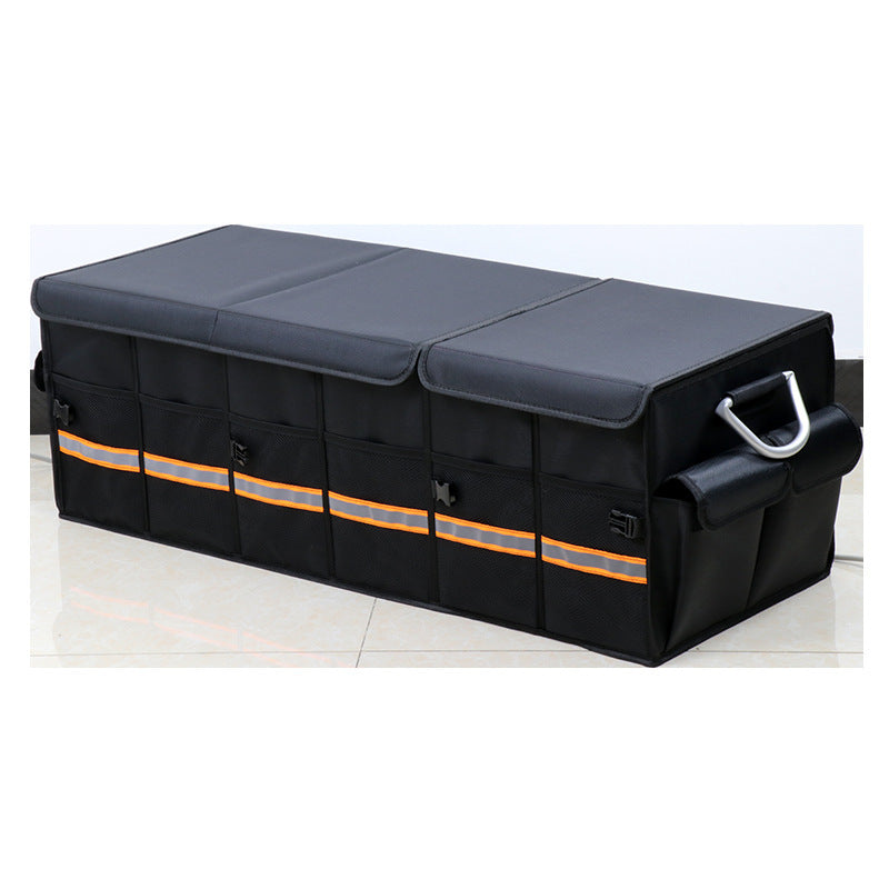 Car Trunk Organizer Foldable Cover Heavy Duty Collapsible Car Trunk Storage Box Car Cargo Trunk Bag With Lid For Sedan SUV