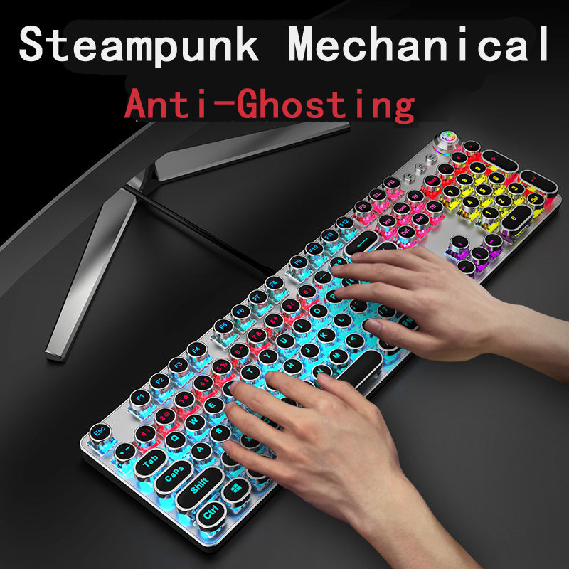 teclado mecánico steampunk