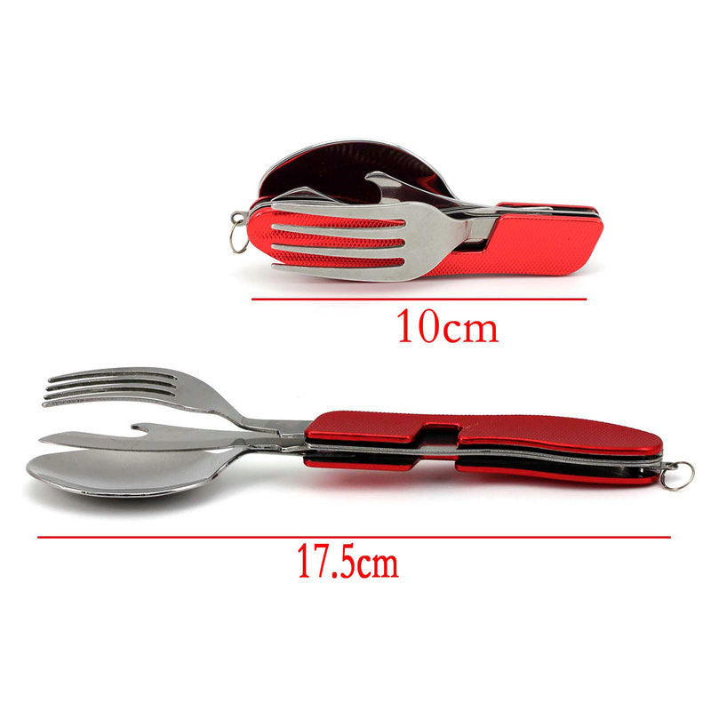 Multifunctional Folding Tableware Travel Tableware Three Fruit Knives