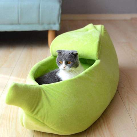 Pet House Dog Bed Banana Shape Dog House Cute Pet Kennel Nest Warm Dog Sofas Sleeping Bed