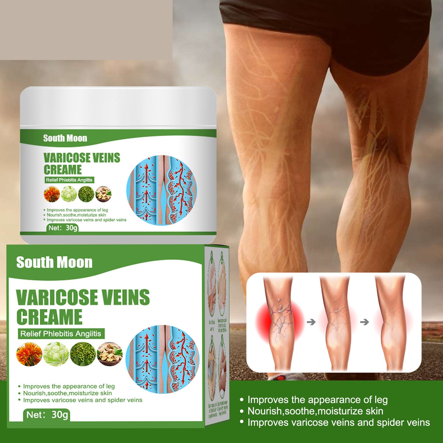 Blue Veins Bulging Pain Relief Leg Massage Cream