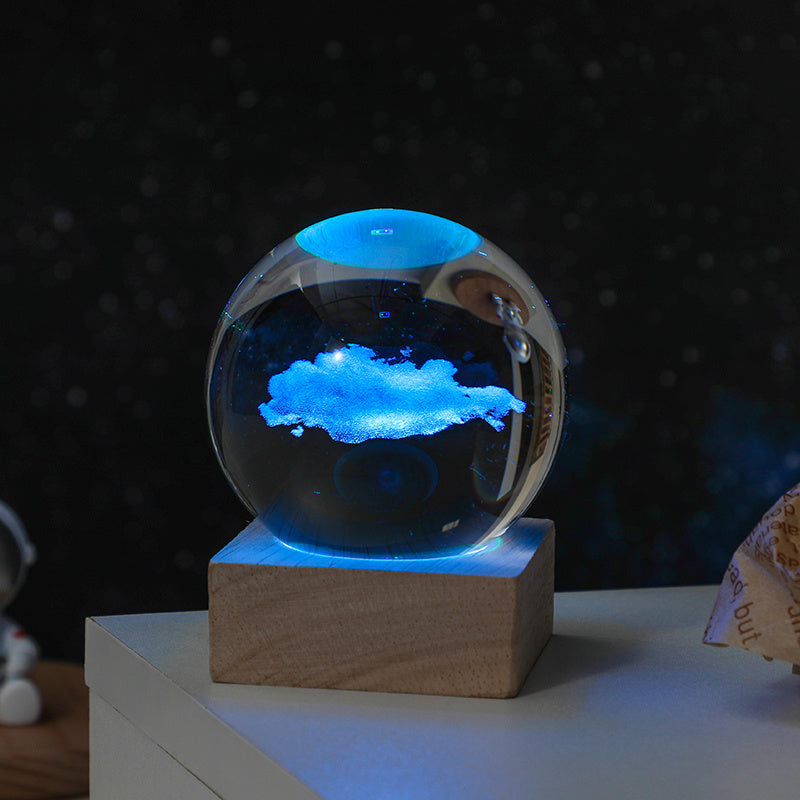 Luminous Crystal Ball Small Night Light Cure Computer Desktop Ornaments