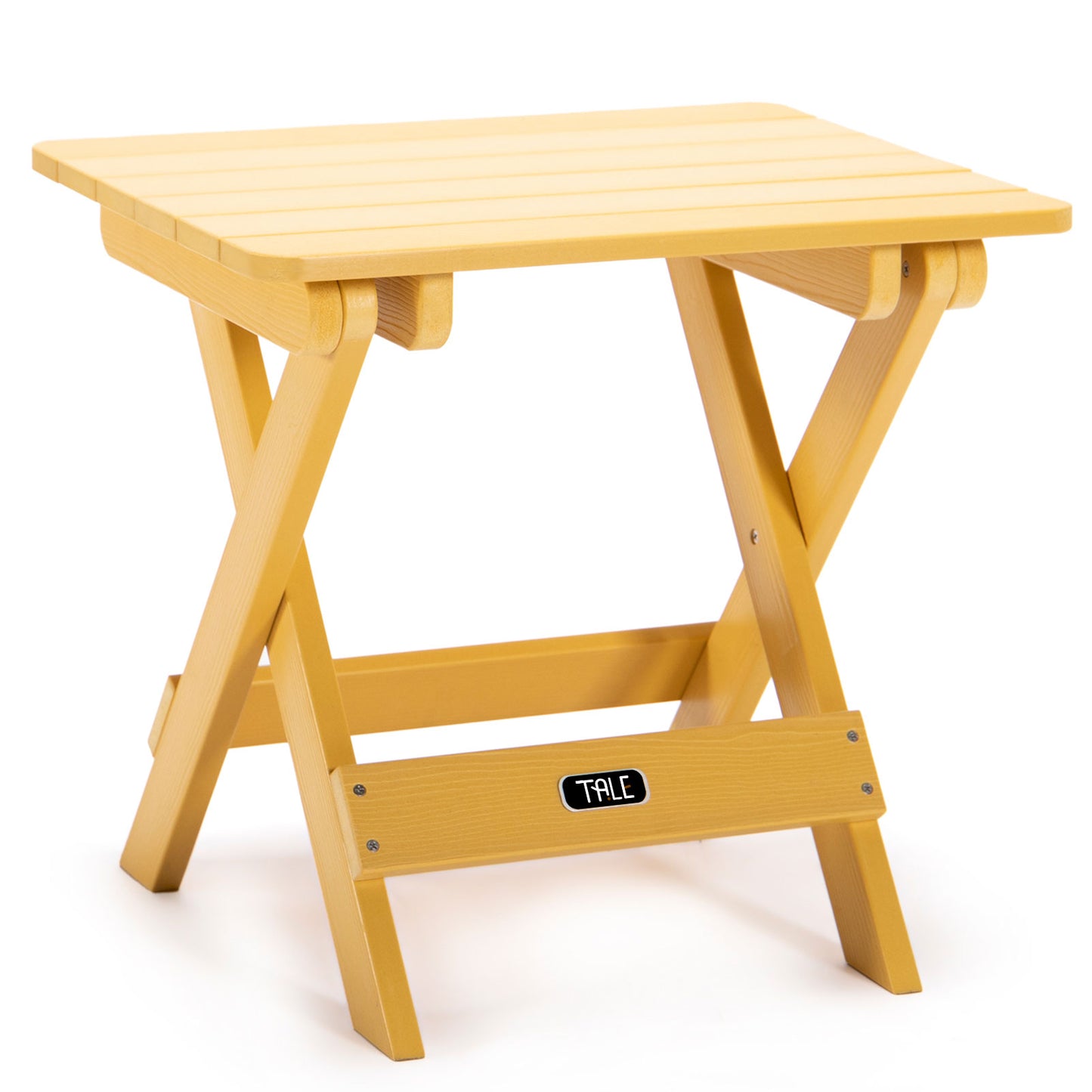 TALE Mesa auxiliar plegable portátil Adirondack, mesa cuadrada de madera de plástico resistente a todo clima y resistente a la decoloración, perfecta para jardín al aire libre, playa, camping, picnic, Ban Amazon