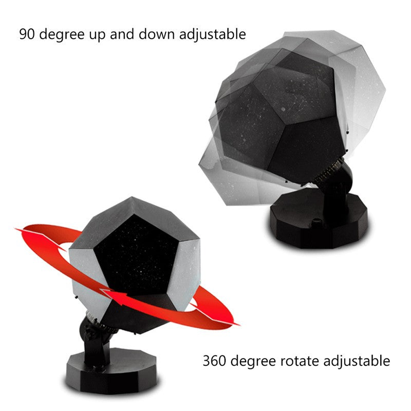 LED 星空投影仪夜灯 3D 投影夜灯 USB 充电家用天文馆儿童卧室装饰房间照明