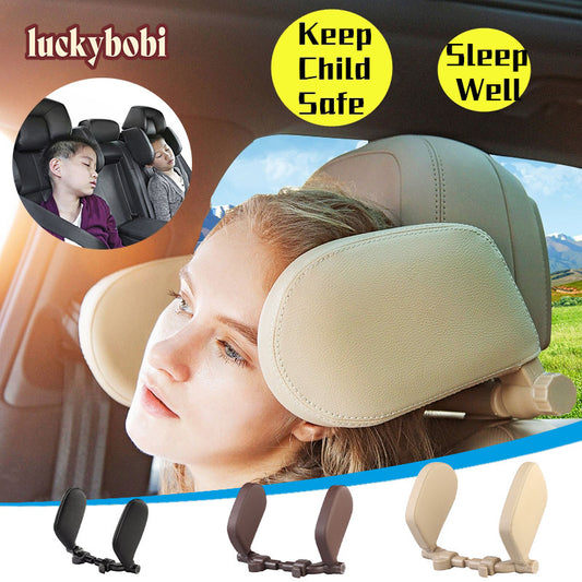 Almohada para reposacabezas de asiento de coche, almohada de descanso para el cuello, solución de soporte para niños y adultos, cojín para la cabeza del asiento del coche