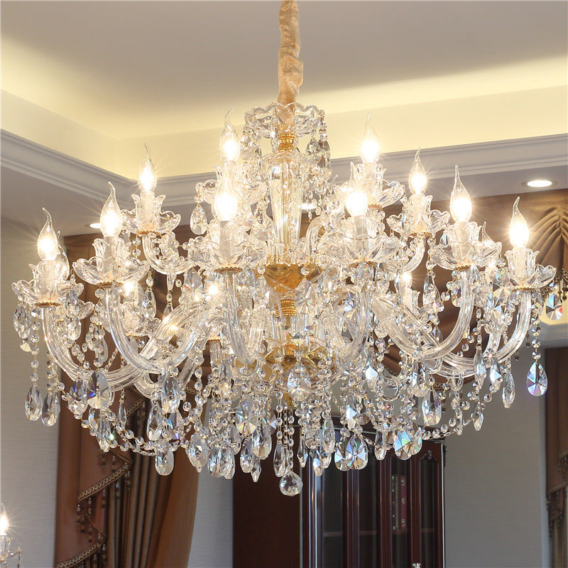 Luxury Crystal Chandelier In Living Room