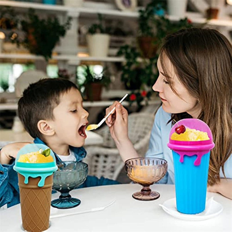 Taza para granizados de gran capacidad de 500 ml, exprimidor de verano, botella de agua para jugo casero, batido congelado rápidamente, taza de arena, pellizco, enfriamiento rápido, helado mágico, máquina para hacer granizados Beker, utensilios de cocina