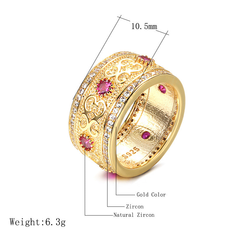 Artificial Diamond Ruby High Quality Ring