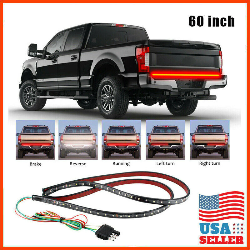 60 LED Strip Tailgate Light Bar Reverse Brake Signal For Chevy Ford Dodge Truck