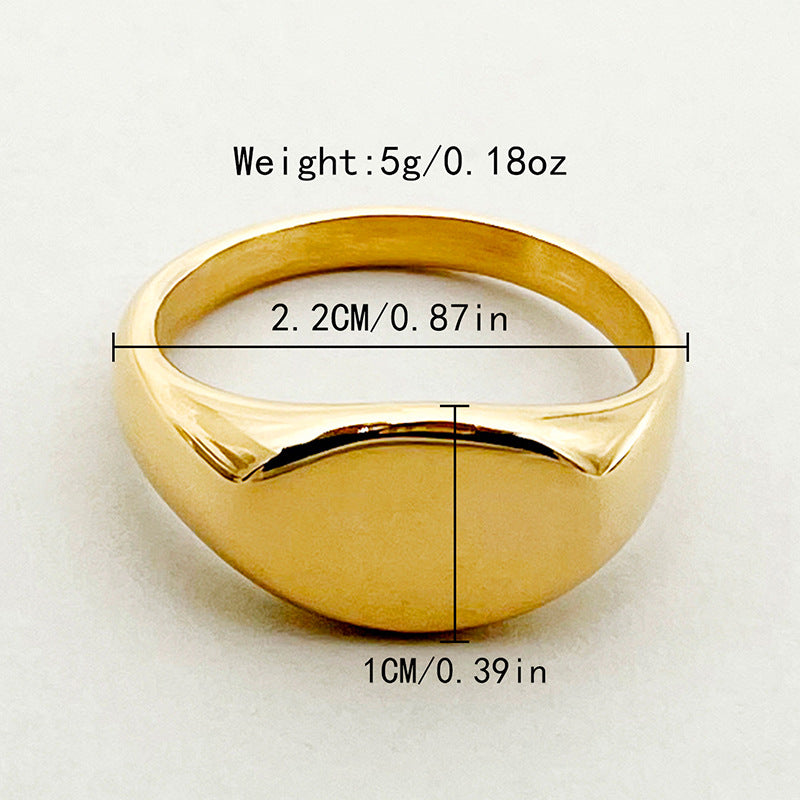 Stylish Glossy Titanium Steel Ring For Women