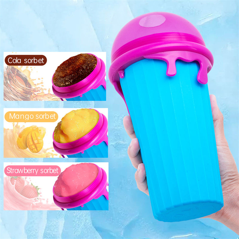 Taza para granizados de gran capacidad de 500 ml, exprimidor de verano, botella de agua para jugo casero, batido congelado rápidamente, taza de arena, pellizco, enfriamiento rápido, helado mágico, máquina para hacer granizados Beker, utensilios de cocina