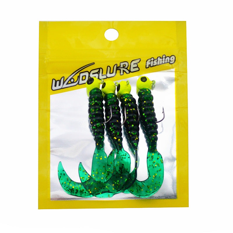 Soft Bait Bionic Fake  Lead Head Hook Fishing Tackle