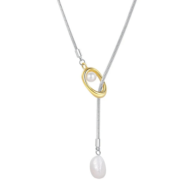 Tassel Pearl Necklace Non-fading Pendant Jewelry