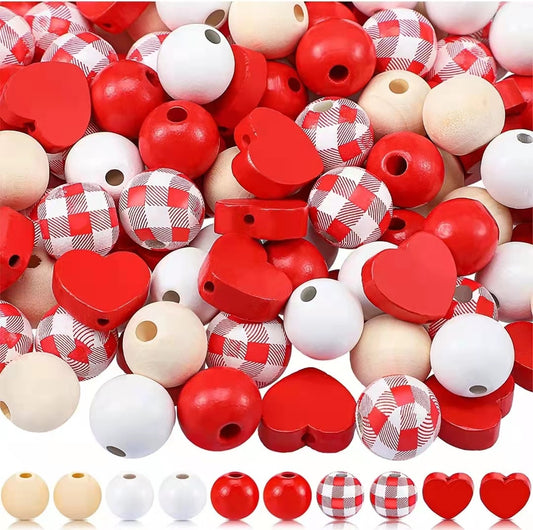 20pcs Valentine's Day New Products DIY Red Heart-Shaped Pain