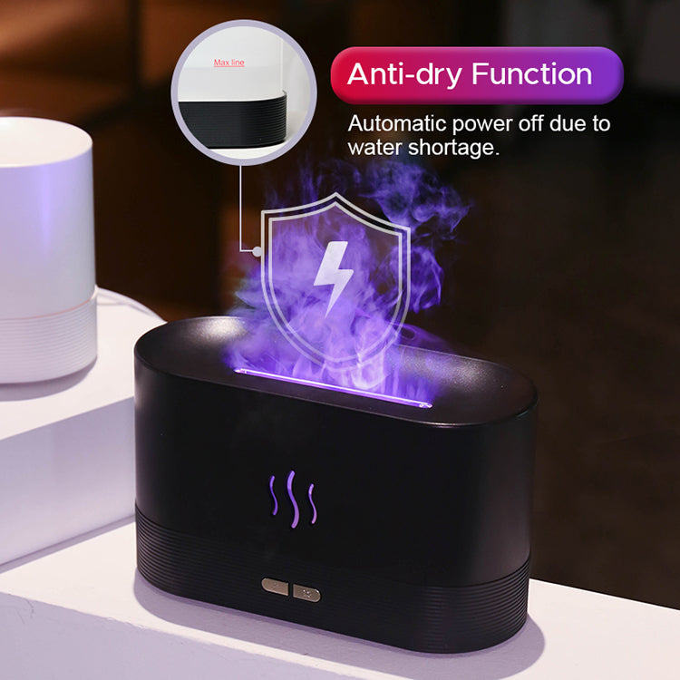 Humidificador de llama ultrasónico USB, difusor de Aroma de llama de fuego de aceite esencial colorido Led RGB, superventas, 2022