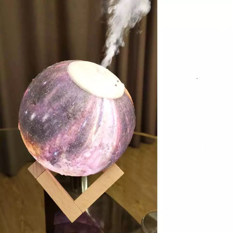 Humidificador Lunar, luz nocturna, aromaterapia para el hogar, pulverizador hidratante para dormitorio, mesita de noche, regalo creativo silencioso