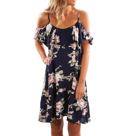 Summer Floral Ruffles Dress