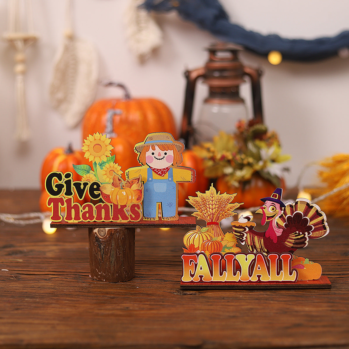 Thanksgiving DIY Wooden Letter Ornaments