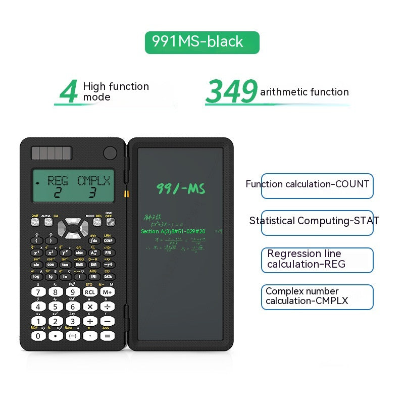 2 合 1 可折叠科学计算器 手写平板学习功能计算器 可折叠台式科学计算器