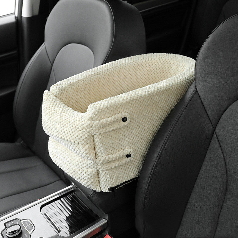 Asiento de coche para perros portátil con Control Central, transportadores antideslizantes para perros, caja de reposabrazos para coche, cama elevadora para mascotas pequeñas de viaje