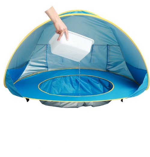 Tienda de playa para bebé, tienda para acampar al aire libre para niños, fácil plegado, impermeable, toldo para el sol, protección UV