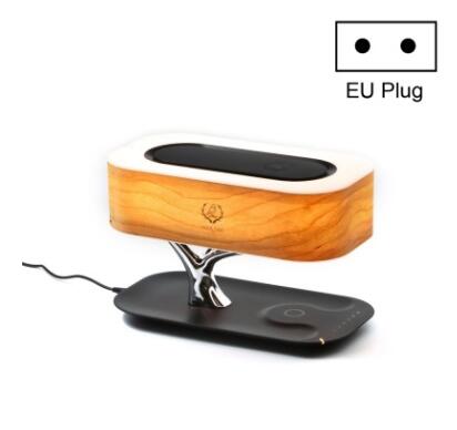 Lámpara de mesa con árbol creativo, altavoz de música Compatible con Bluetooth, luz de mesita de noche, luces de escritorio con carga inalámbrica para teléfono regulable