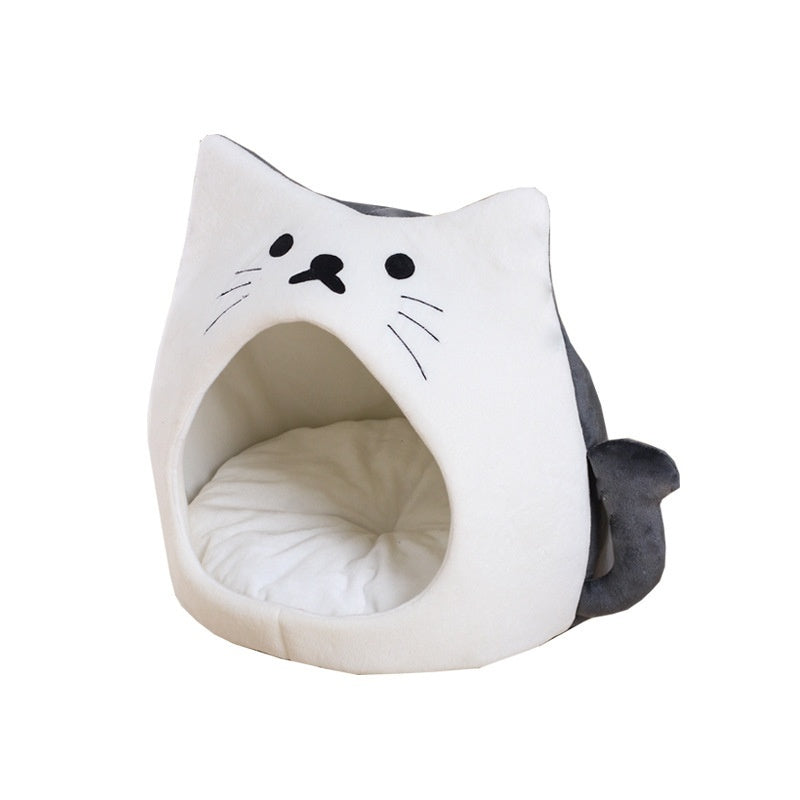 Cat Nest Winter Warm Closed Thickened Autumn And Winter Cold-proof