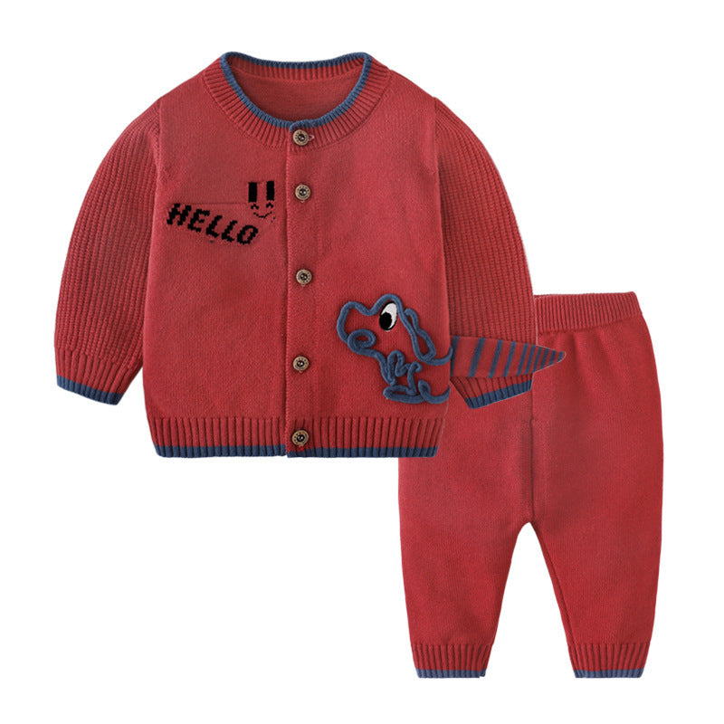 Children's Cardigan Suit Baby Outing Clothing