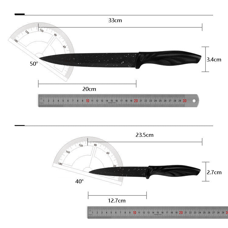 A Full Set Of Kitchen Knives 17 Stainless Steel Knives