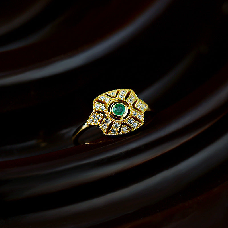 Emerald emerald ring