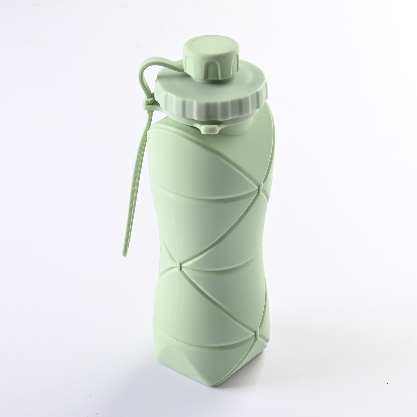 Botella de agua plegable de silicona de 600ml, botella de agua deportiva para viajes al aire libre, taza de agua portátil para correr, montar, acampar, senderismo, hervidor