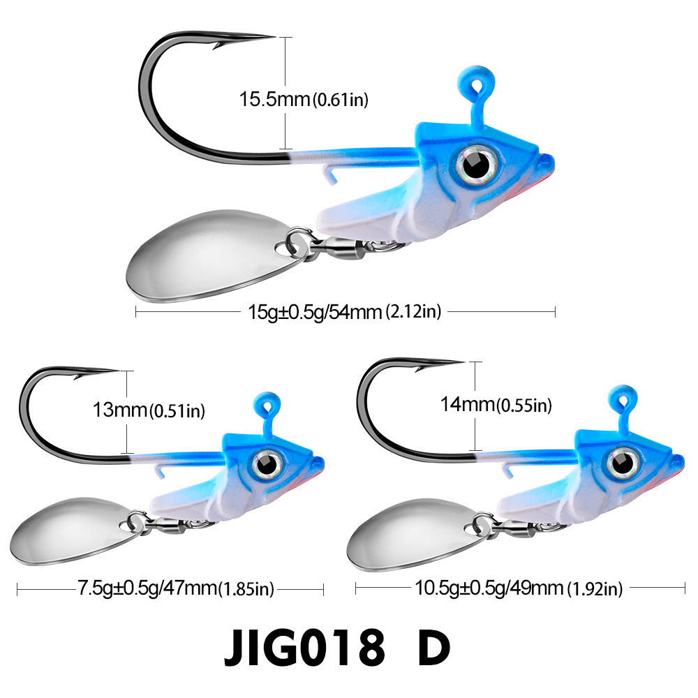 Jig Hook Soft Fish Counterweight Avoid Hanging Bottom Fishing Accessories