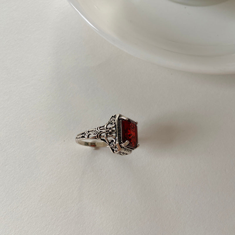 Ancient Silver Ruby Ring