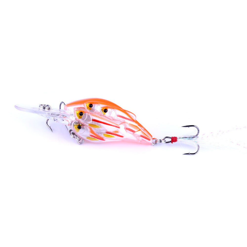 Fish Feather Hook Rock Lure Tossing Sea Fishing Floating Water Hard Bait