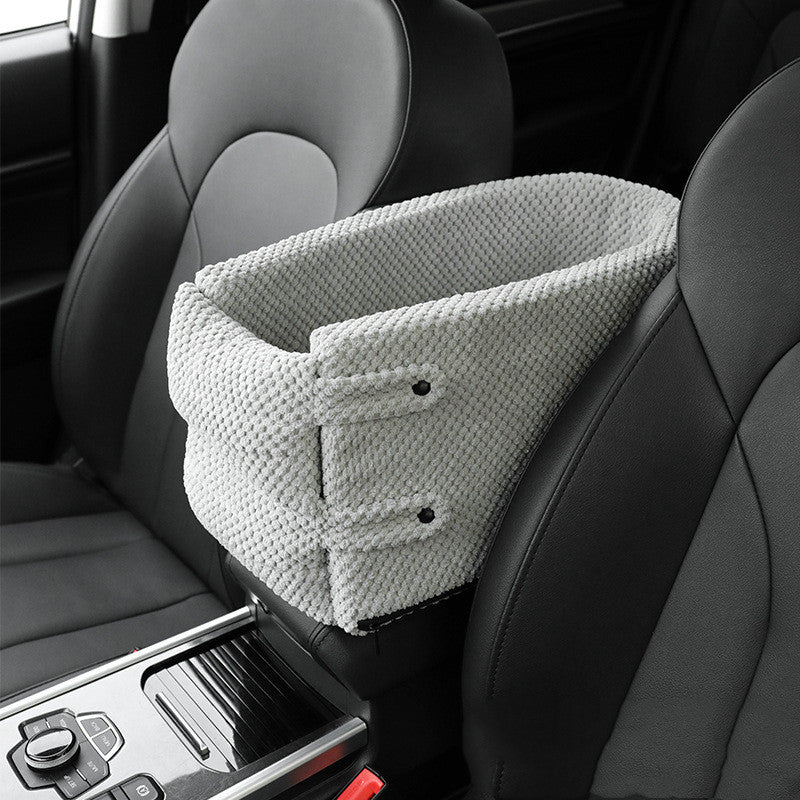 Asiento de coche para perros portátil con Control Central, transportadores antideslizantes para perros, caja de reposabrazos para coche, cama elevadora para mascotas pequeñas de viaje