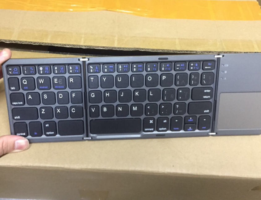 Teclado táctil plegable triple ultrafino