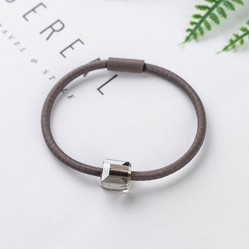 Simple Graceful Summer Hair Band Female Summer Square Rubber Band