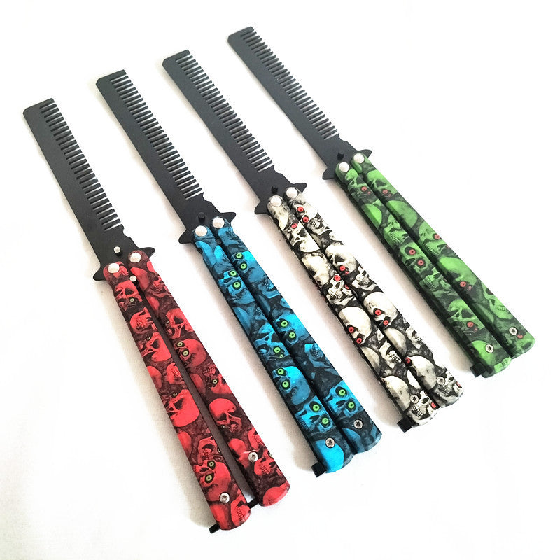 3D Skull Butterfly Knife Exercise Tool