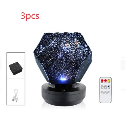 LED 星空投影仪夜灯 3D 投影夜灯 USB 充电家用天文馆儿童卧室装饰房间照明