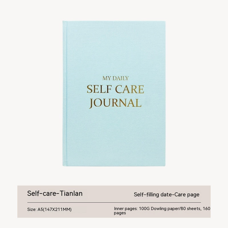 Thanksgiving Diary Happy Self-care Diary Boy English Version A5 Notebook Cloth Book