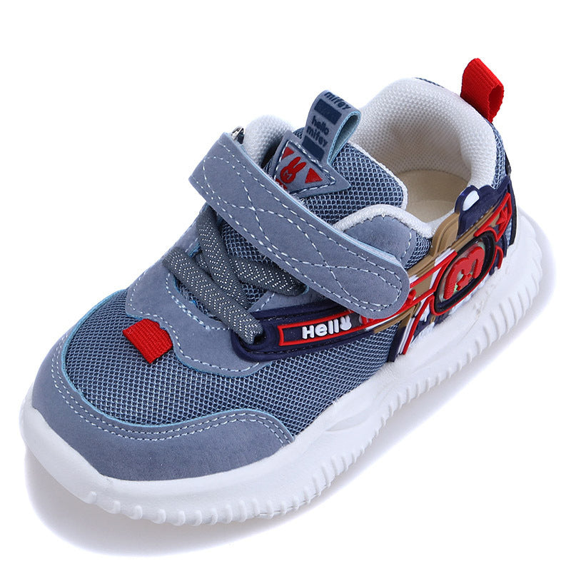 Solid-soled health net shoes for kids functional shoes