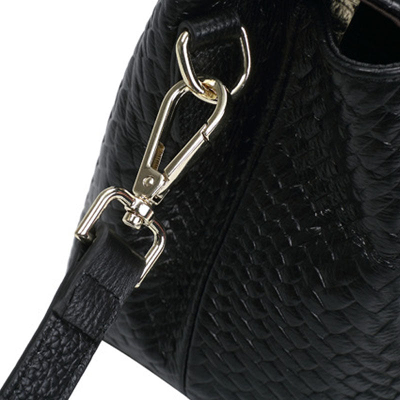 Bolso tejido de cuero genuino para mujer, bandolera pequeña, bandolera de hombro para mujer