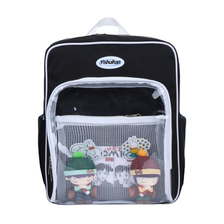 Student Pain Bag Korean Version Of The School Style Funny Personality Transparent Schoolbag